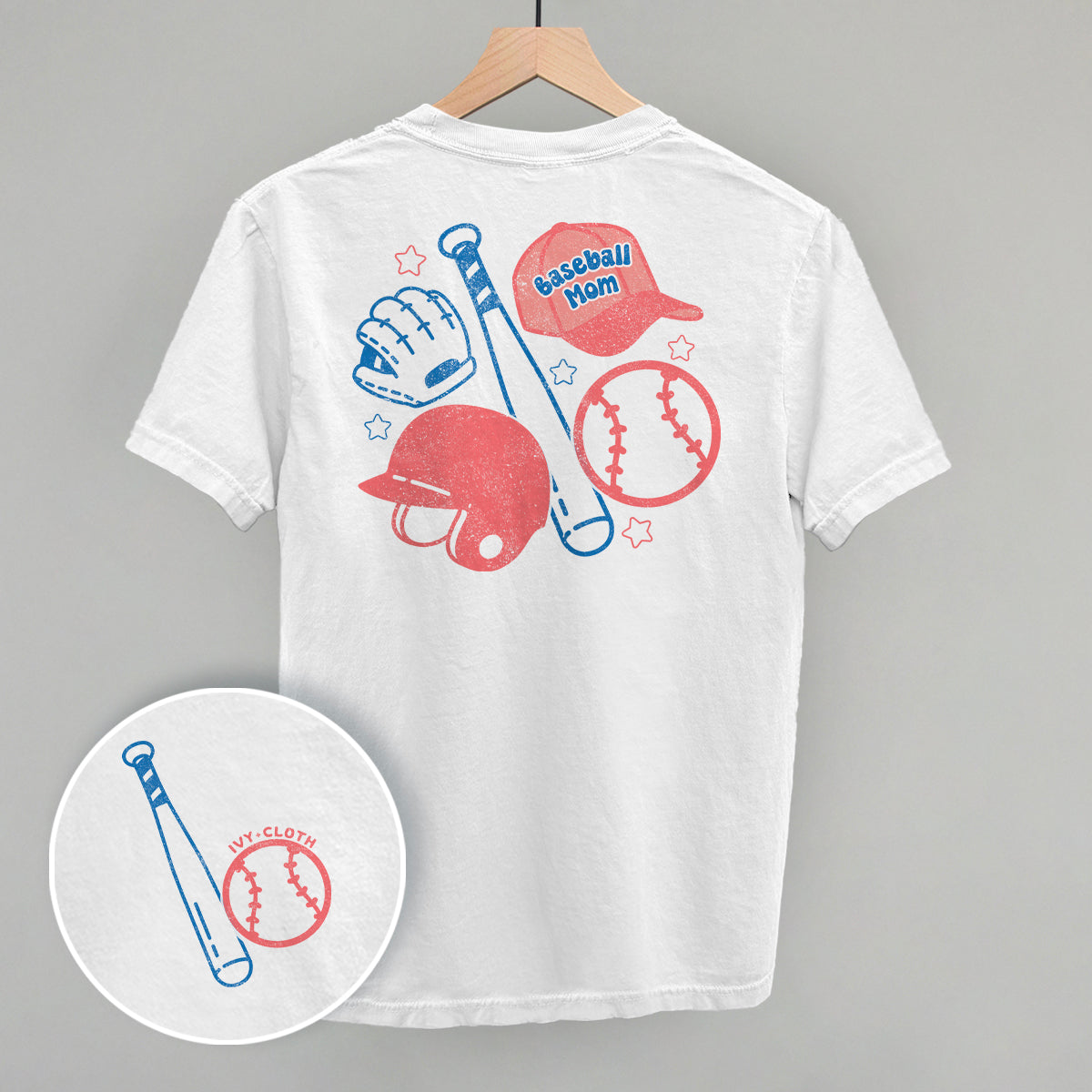 Baseball Mom Doodle (Back Print) - clothing by TeeHivey.com (Image 3)