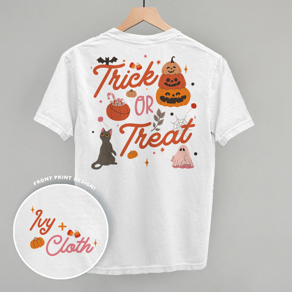 Trick Or Treat Doodles (Back Print) - clothing by TeeHivey.com (Image 2)