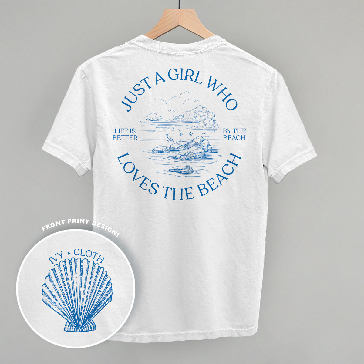 Just A Girl Who Loves The Beach (Back Print) - clothing by TeeHivey.com (Image 5)