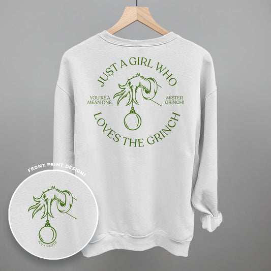 Just A Girl Who Loves The Grinch (Back Print) - clothing by TeeHivey.com (Image 1)