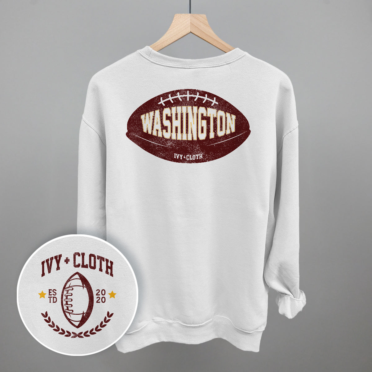 Washington Football (Back Print) - clothing by TeeHivey.com (Image 4)