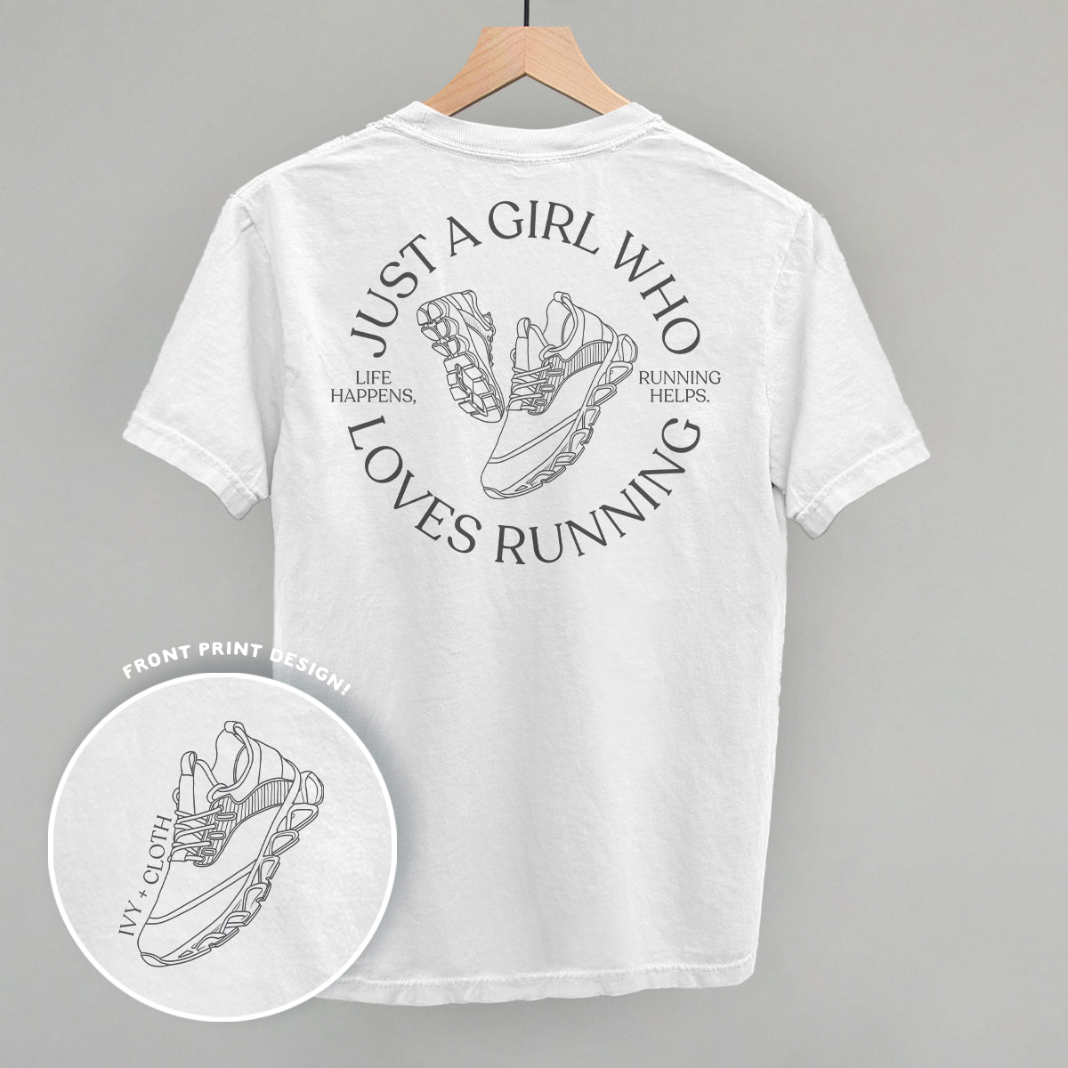 Just A Girl Who Loves Running (Back Print) - clothing by TeeHivey.com (Image 3)