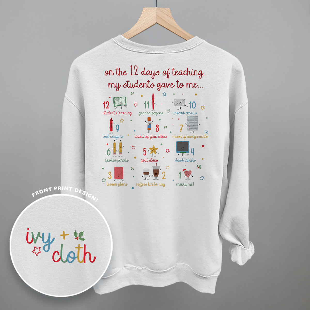 12 Days Of Teaching (Back Print)