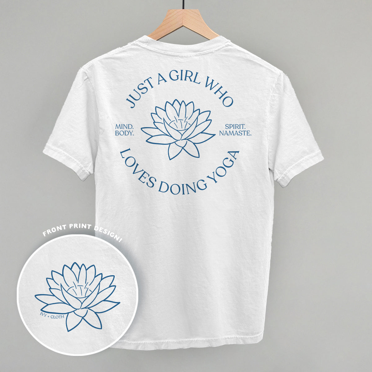 Just A Girl Who Loves Doing Yoga (Back Print) - clothing by TeeHivey.com (Image 4)