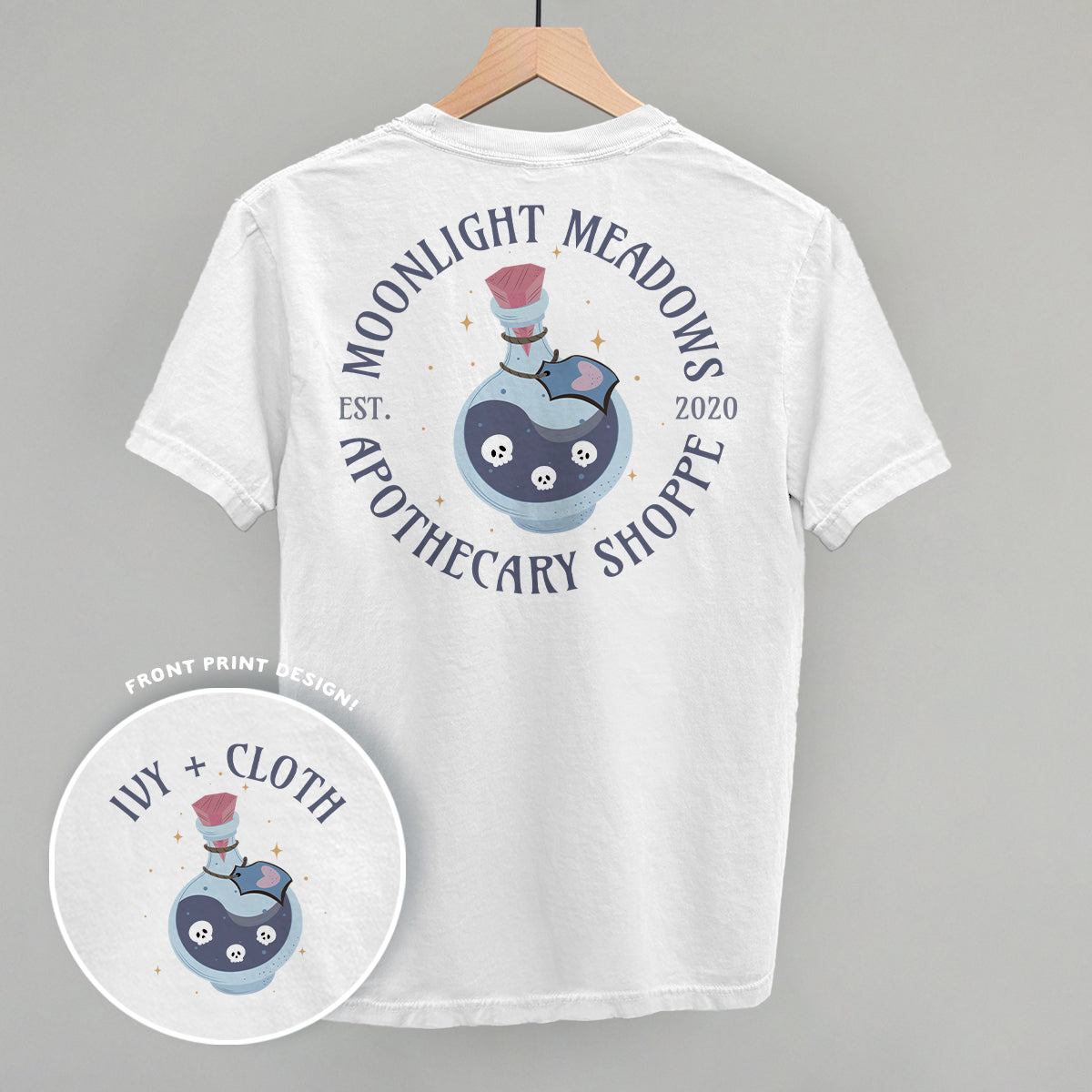 Moonlight Meadows Apothecary Shoppe (Back Print) - clothing by TeeHivey.com (Image 4)