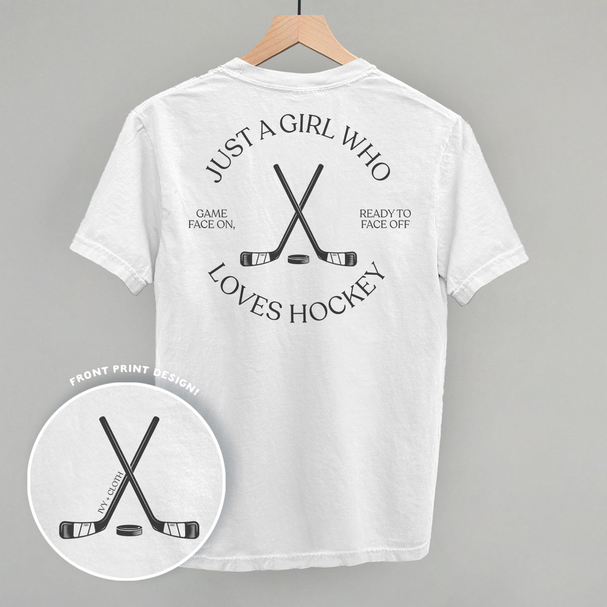 Just A Girl Who Loves Hockey (Back Print) - clothing by TeeHivey.com (Image 5)