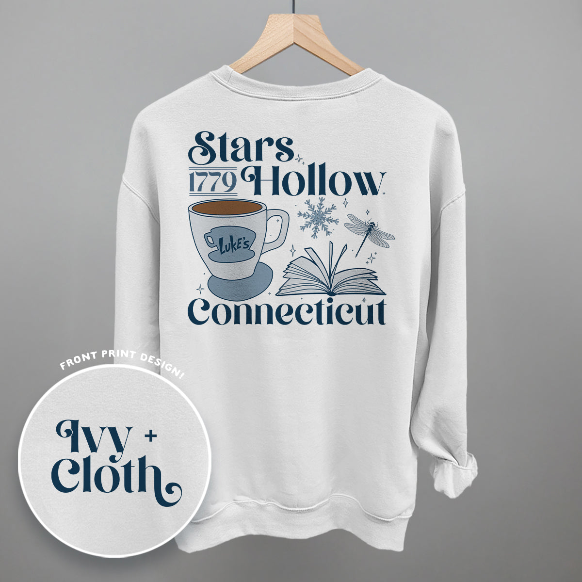 Stars Hollow CT Winter (Back Print) - clothing by TeeHivey.com (Image 1)