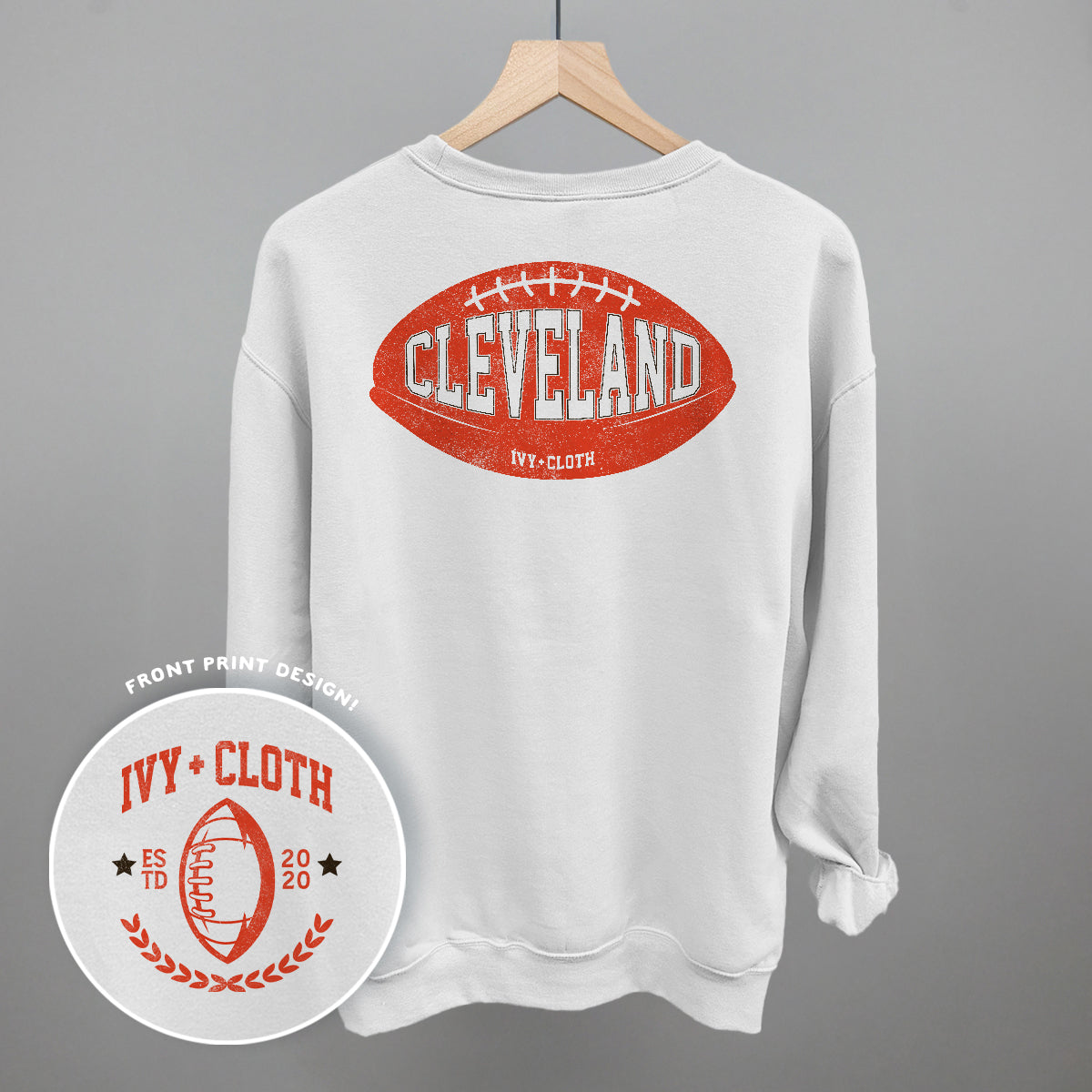 Cleveland Football (Back Print) - clothing by TeeHivey.com (Image 4)