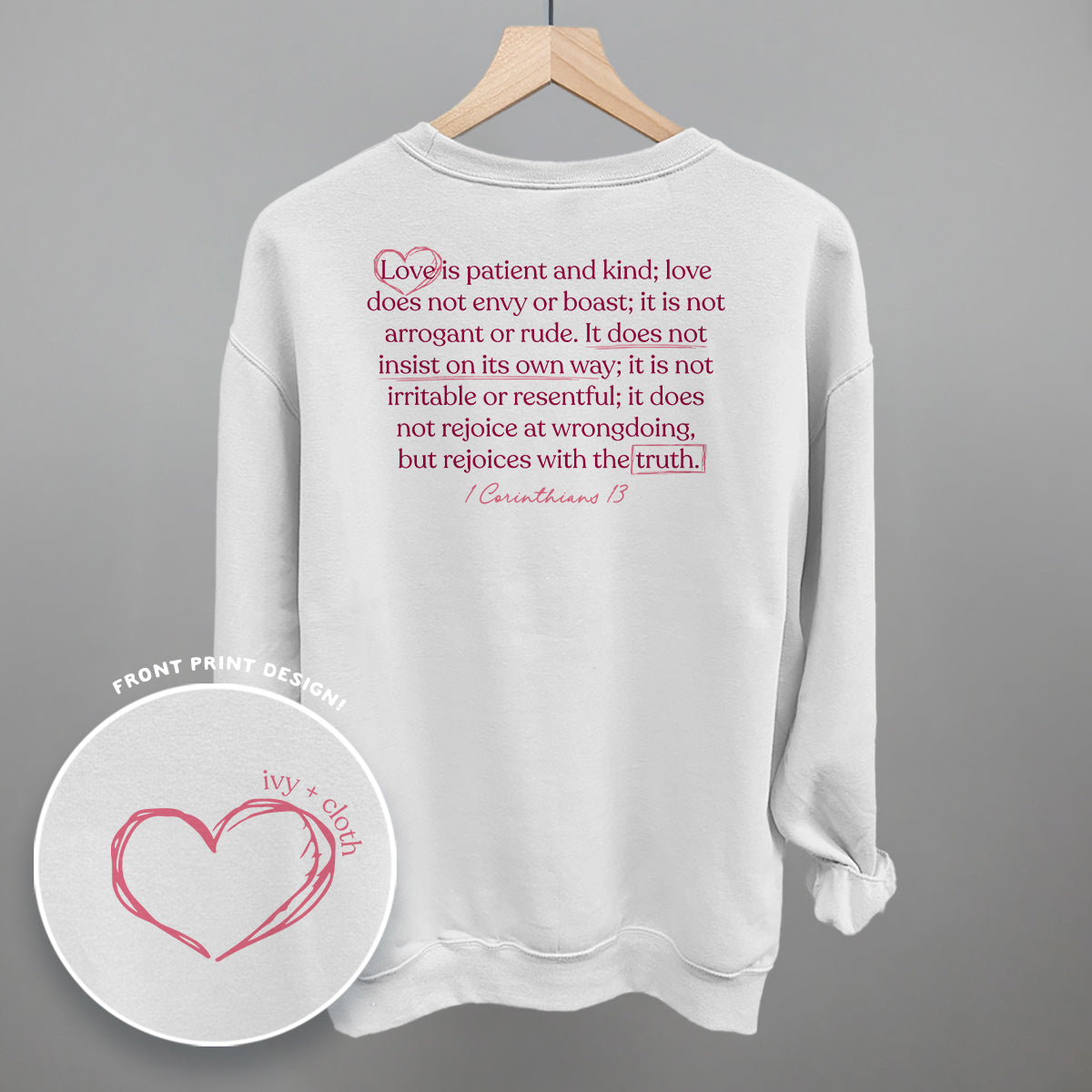 Love Is Patient And Kind (Back Print) - clothing by TeeHivey.com (Image 5)