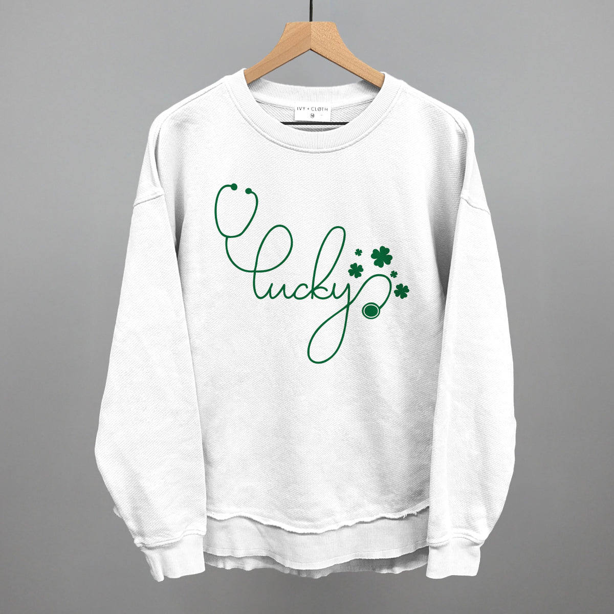 Lucky Script (Stethoscope) - clothing by TeeHivey.com (Image 1)