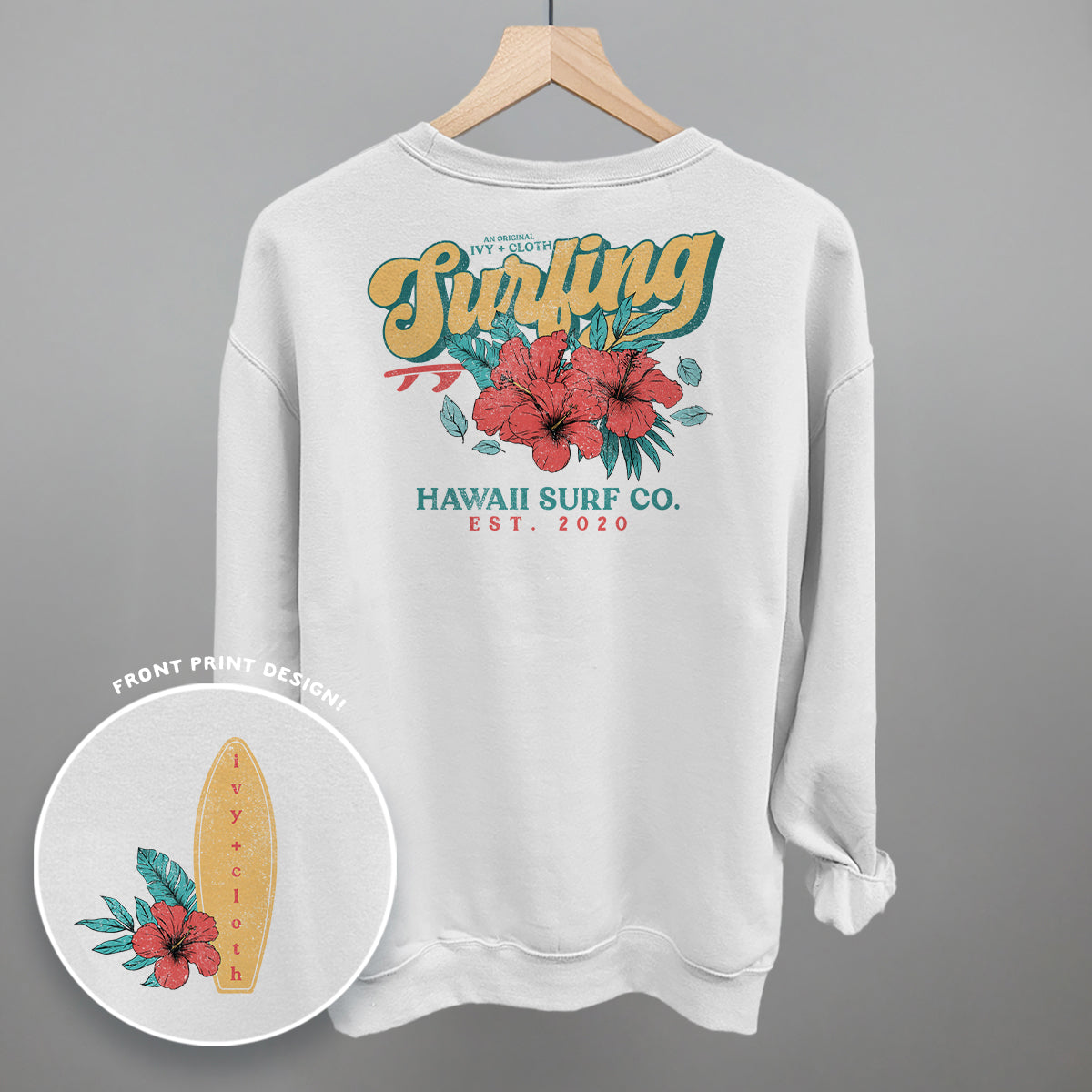 Ivy Surf Club Retro (Back Print) - clothing by TeeHivey.com (Image 4)