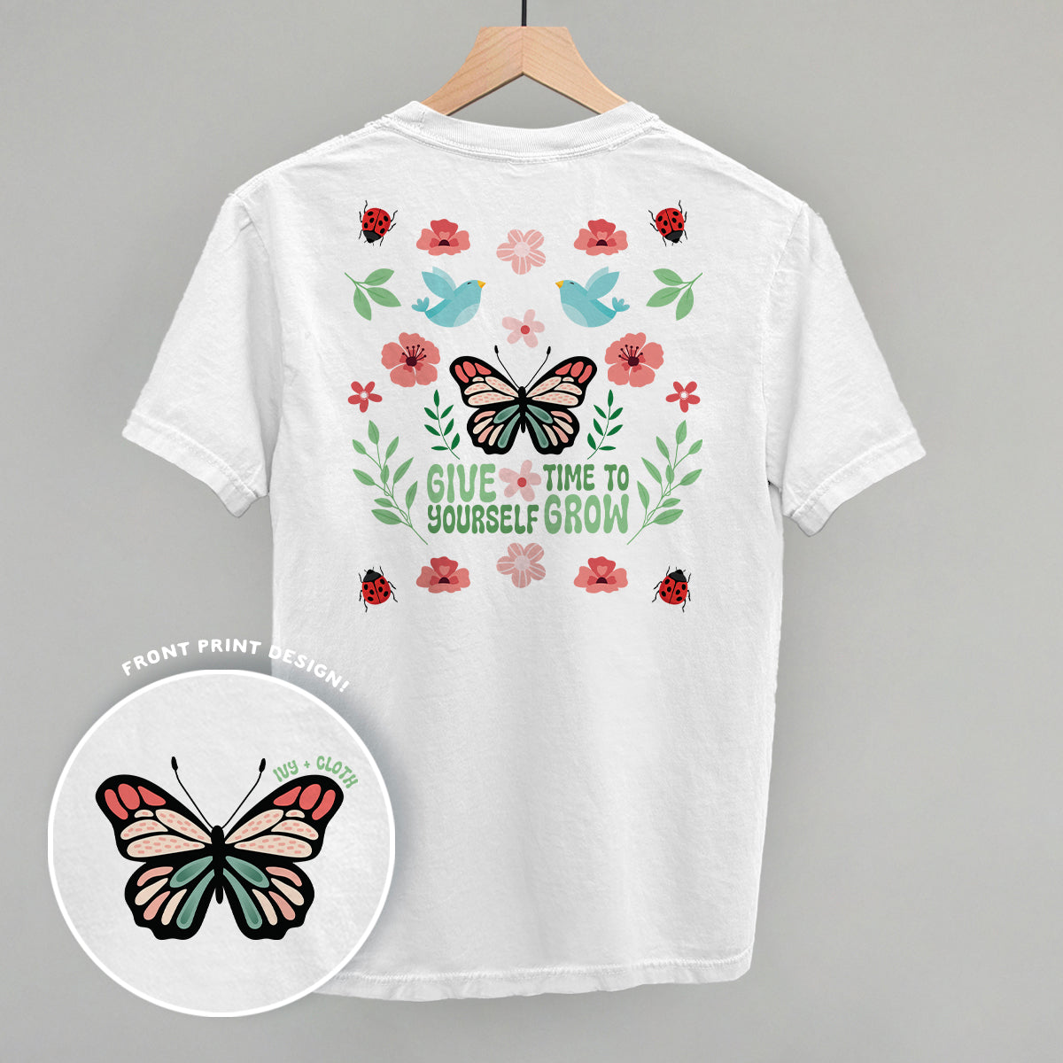 Give Yourself Time To Grow (Back Print) - clothing by TeeHivey.com (Image 2)