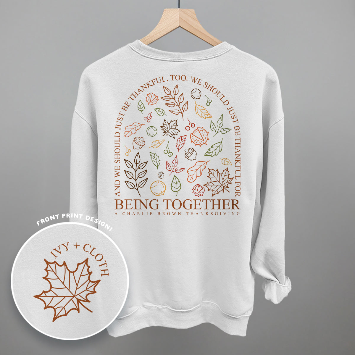 Thankful For Being Together (Back Print) - clothing by TeeHivey.com (Image 4)