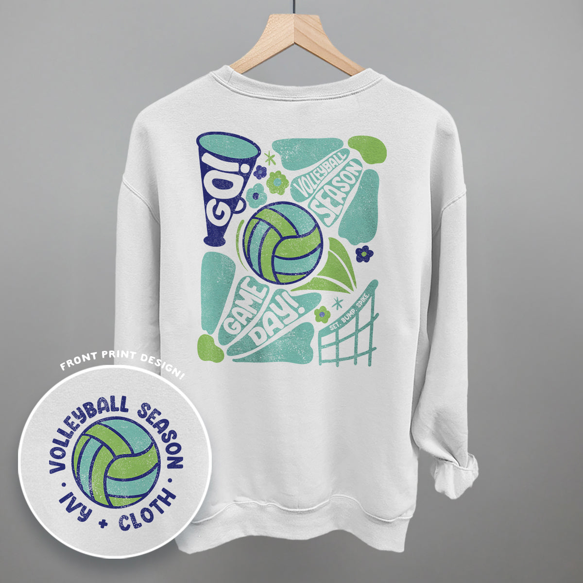 Volleyball Season Doodles (Back Print) - clothing by TeeHivey.com (Image 5)