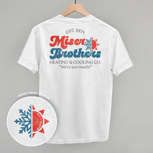 Miser Brothers Heating & Cooling Co Back Print - clothing by TeeHivey.com (Image 1)