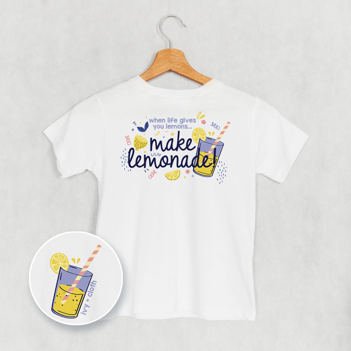Make Lemonade Doodle (Kids Back Print) - clothing by TeeHivey.com (Image 1)