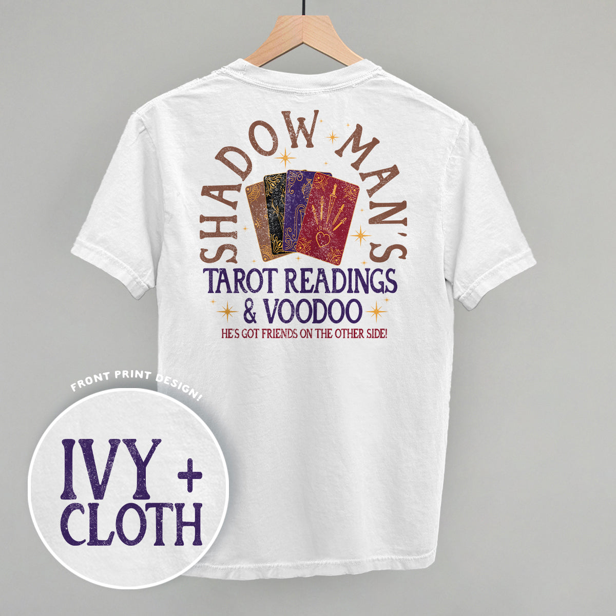 Shadow Man's Tarot Readings (Back Print) - clothing by TeeHivey.com (Image 3)