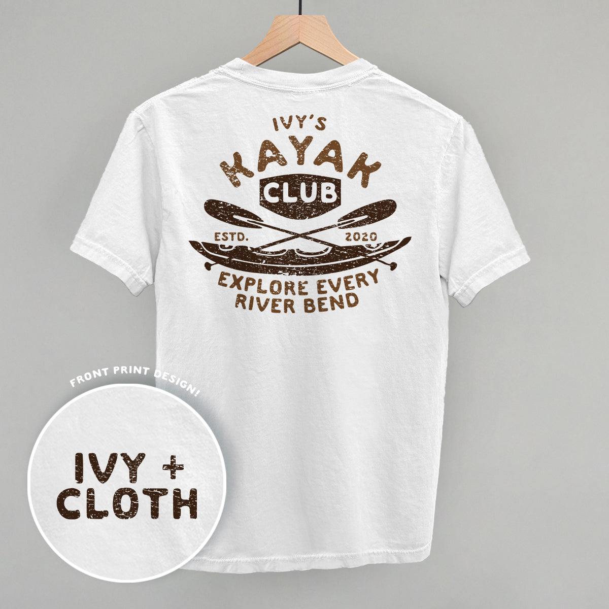 Ivy's Kayak Club (Brown) (Back Print) - clothing by TeeHivey.com (Image 4)