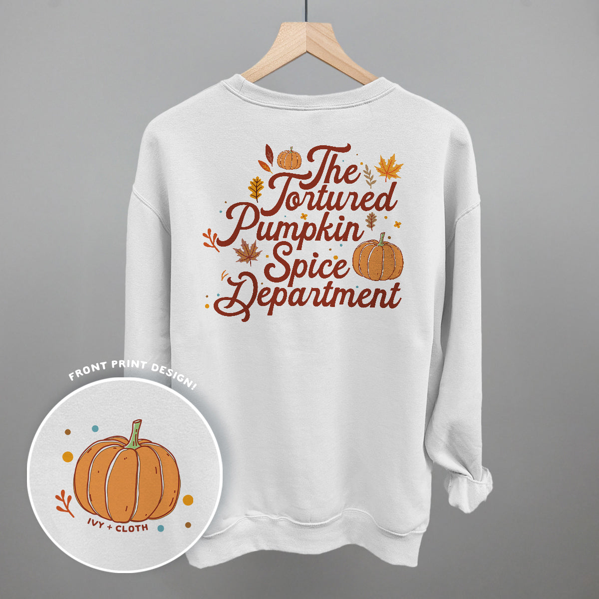 The Tortured Pumpkin Spice Department (Back Print) - clothing by TeeHivey.com (Image 4)