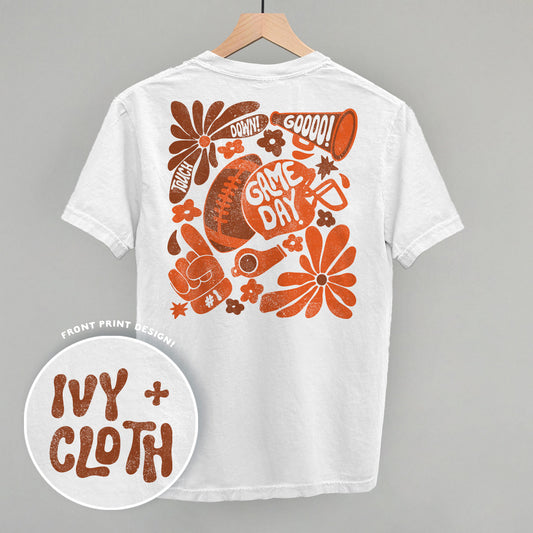 Floral Game Day Orange (Back Print)