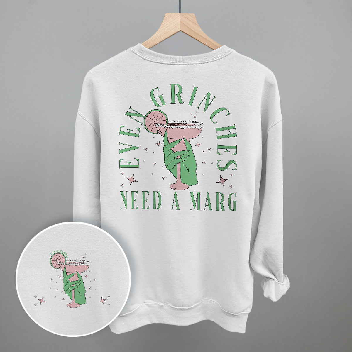 Even Grinches Need A Marg (Back Print) - clothing by TeeHivey.com (Image 1)