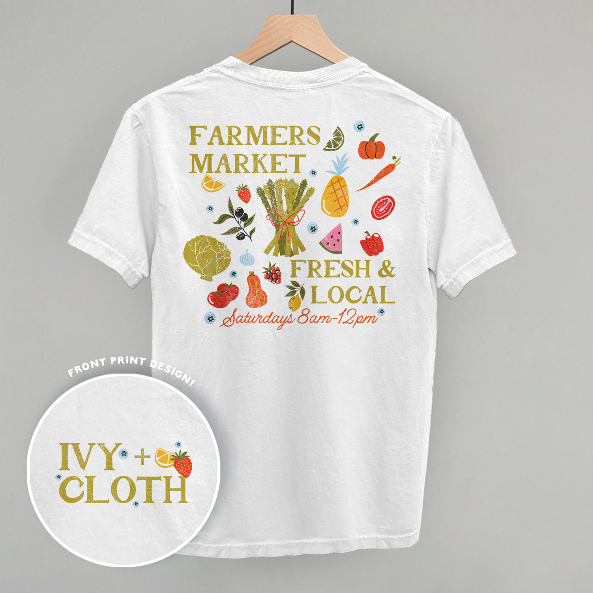 Fresh & Local Farmers Market (Back Print)