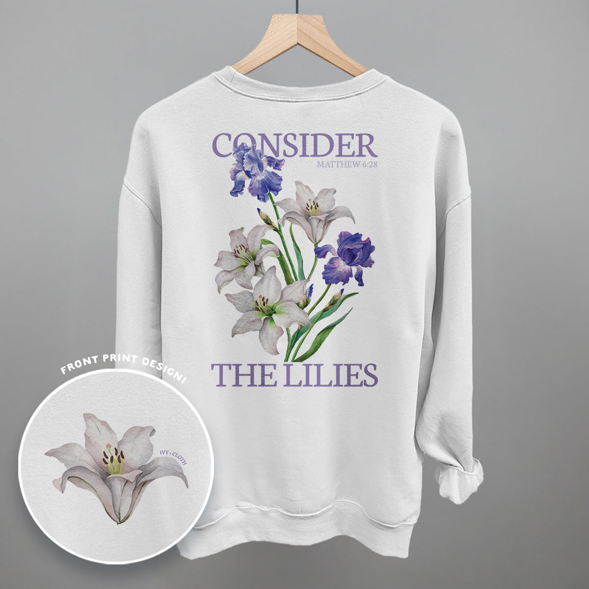 Consider The Lilies (Back Print) - clothing by TeeHivey.com (Image 2)
