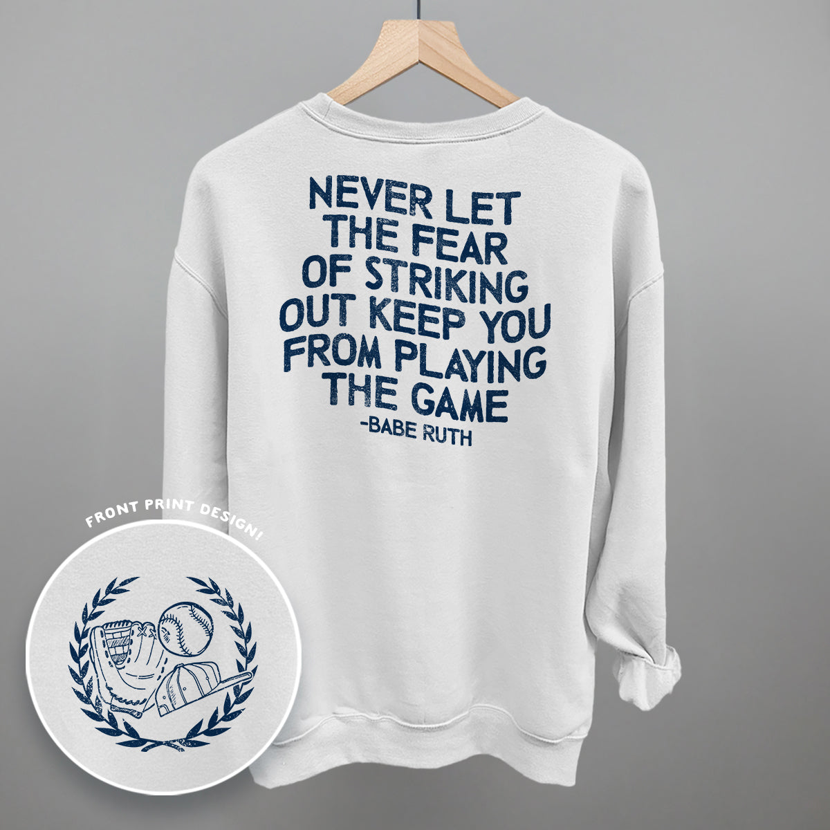 Never Let The Fear Of Striking Out (Back Print) - clothing by TeeHivey.com (Image 5)