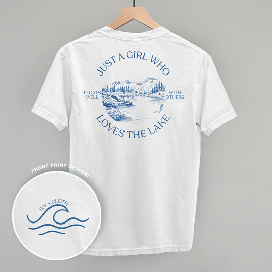 Just A Girl Who Loves The Lake (Back Print) - clothing by TeeHivey.com (Image 1)
