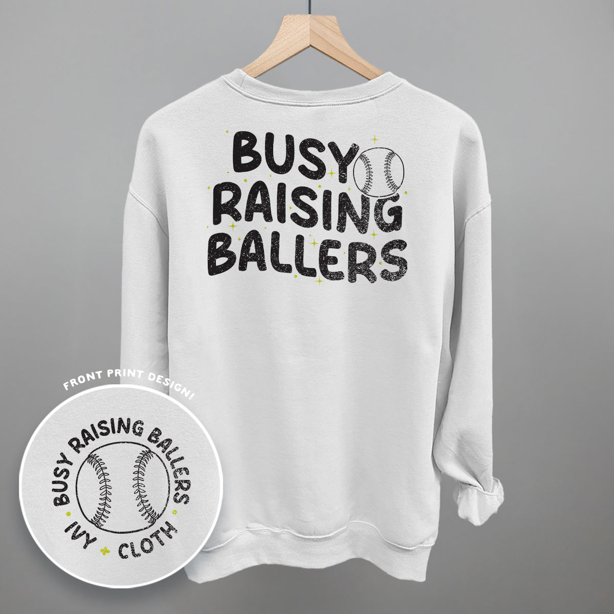 Busy Raising Ballers Softball (Back Print) - clothing by TeeHivey.com (Image 2)