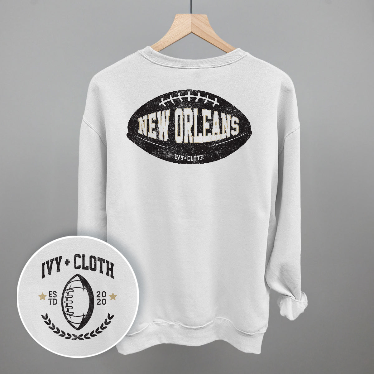 New Orleans Football (Back Print) - clothing by TeeHivey.com (Image 4)
