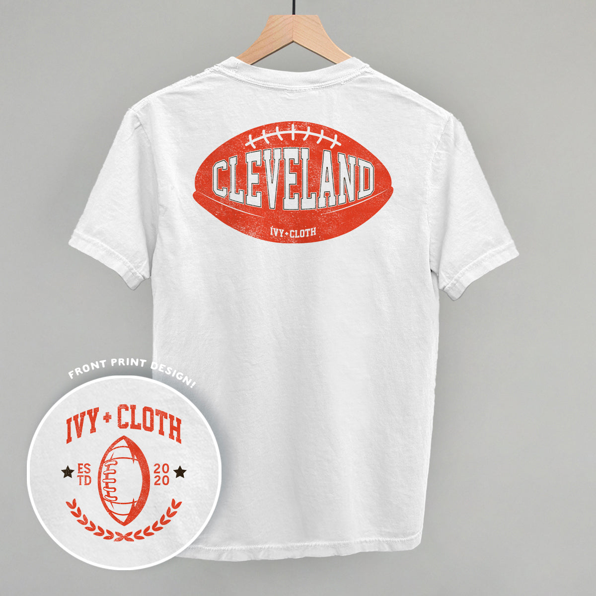 Cleveland Football (Back Print) - clothing by TeeHivey.com (Image 2)
