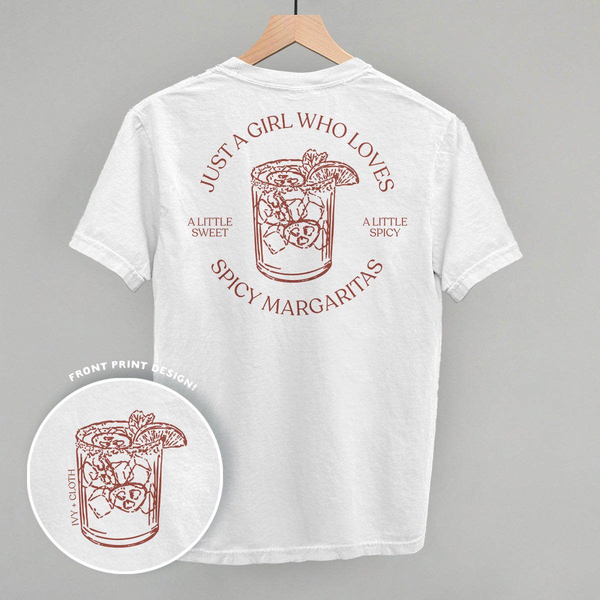Just A Girl Who Loves Spicy Margaritas (Back Print) - clothing by TeeHivey.com (Image 4)