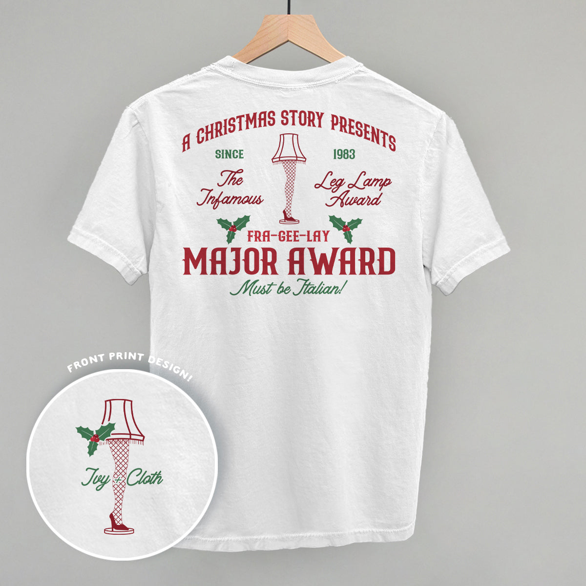 Major Award Leg Lamp (Back Print) - clothing by TeeHivey.com (Image 3)