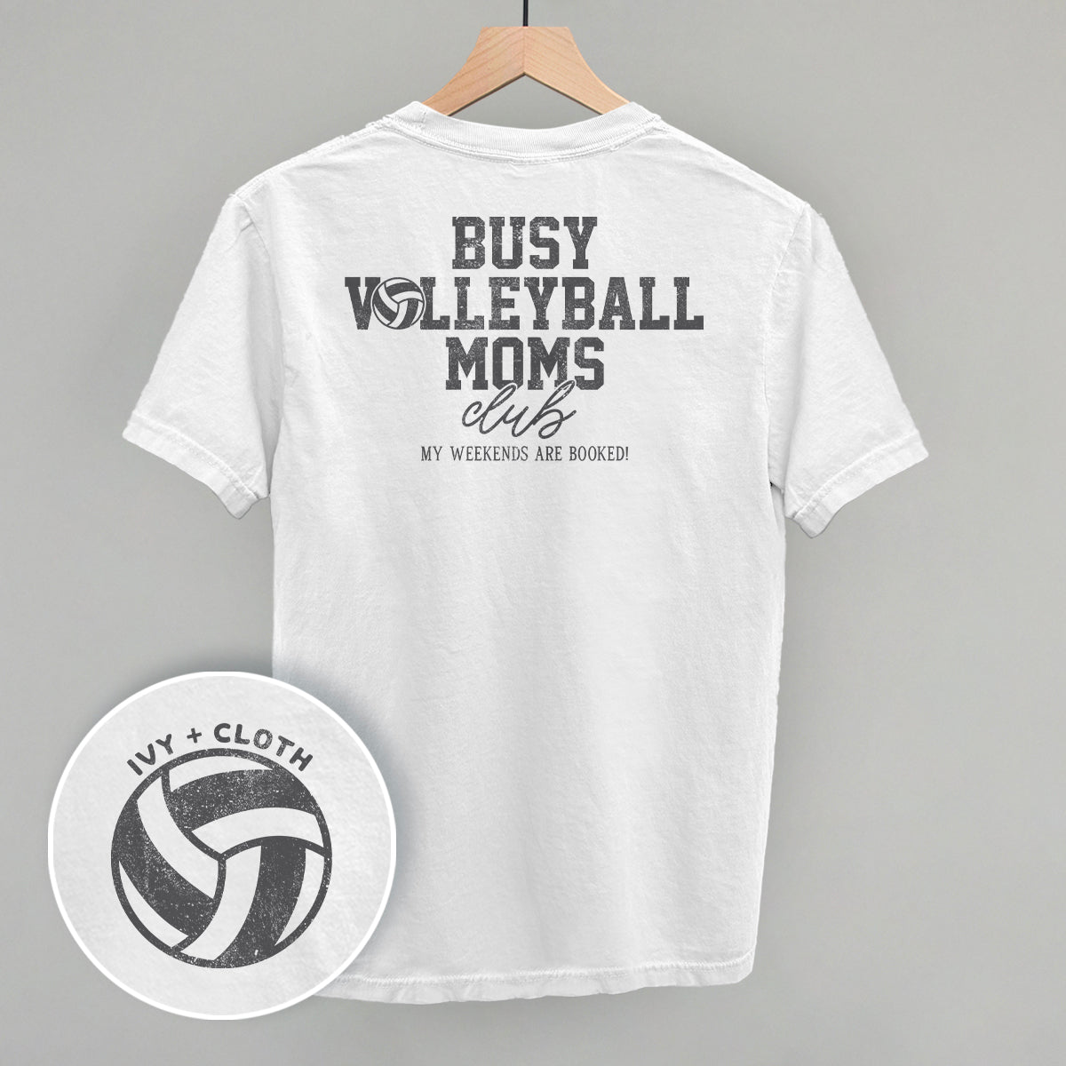 Busy Volleyball Moms Club (Back Print) - clothing by TeeHivey.com (Image 3)