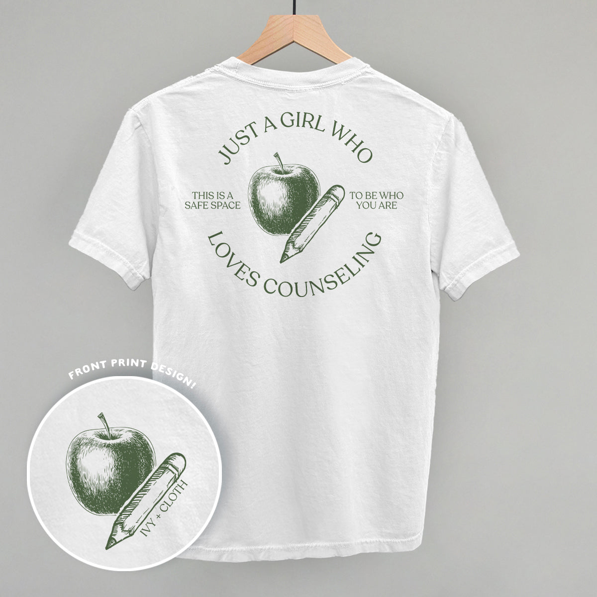 Just A Girl Who Loves Counseling (Back Print) - clothing by TeeHivey.com (Image 4)