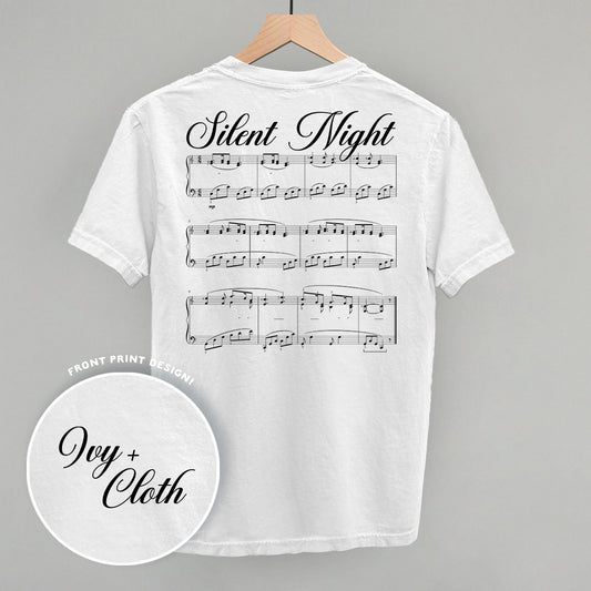 Silent Night Sheet Music (Back Print) - clothing by TeeHivey.com (Image 1)