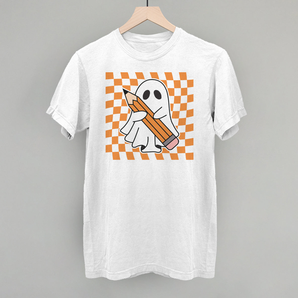Pencil Ghost Trippy Checkerboard - clothing by TeeHivey.com (Image 2)