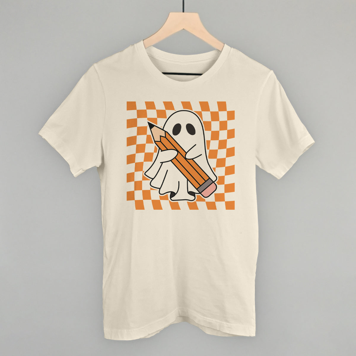 Pencil Ghost Trippy Checkerboard - clothing by TeeHivey.com (Image 3)