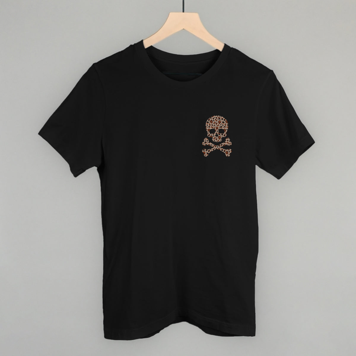 Leopard Print Skull (Left Chest) - clothing by TeeHivey.com (Image 3)