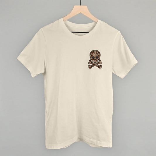 Leopard Print Skull (Left Chest) - clothing by TeeHivey.com (Image 1)