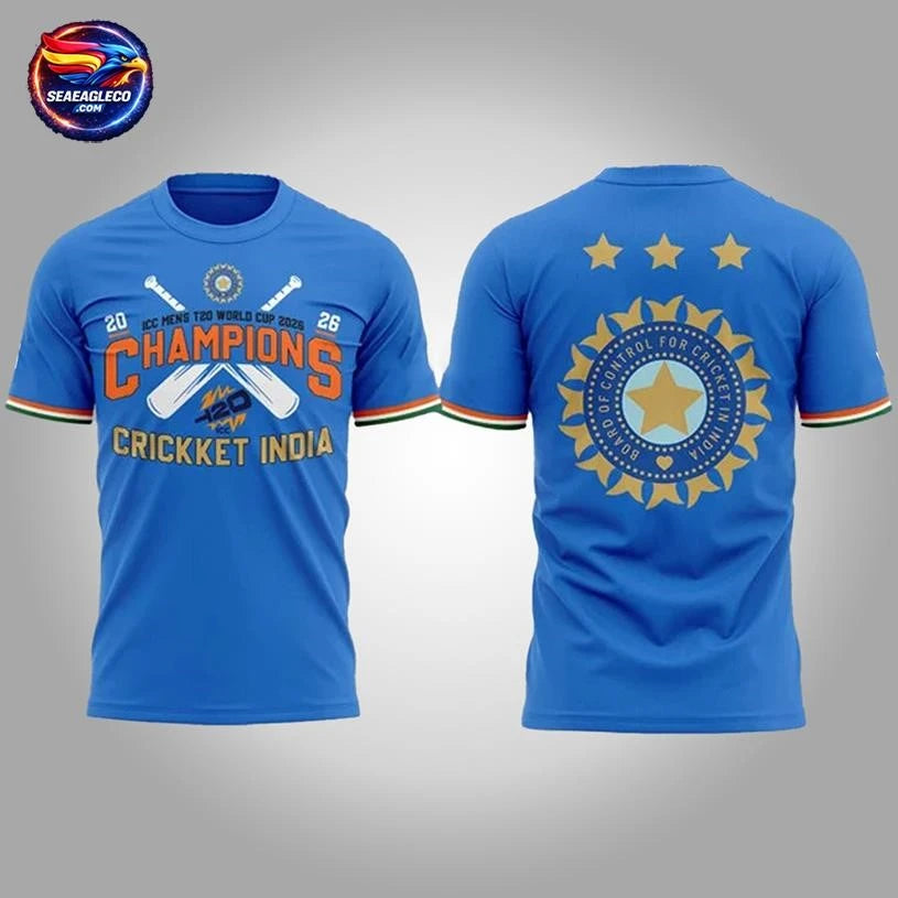 ICC Men’s T20 World Cup Champions Indian Cricket Two Sided Shirt