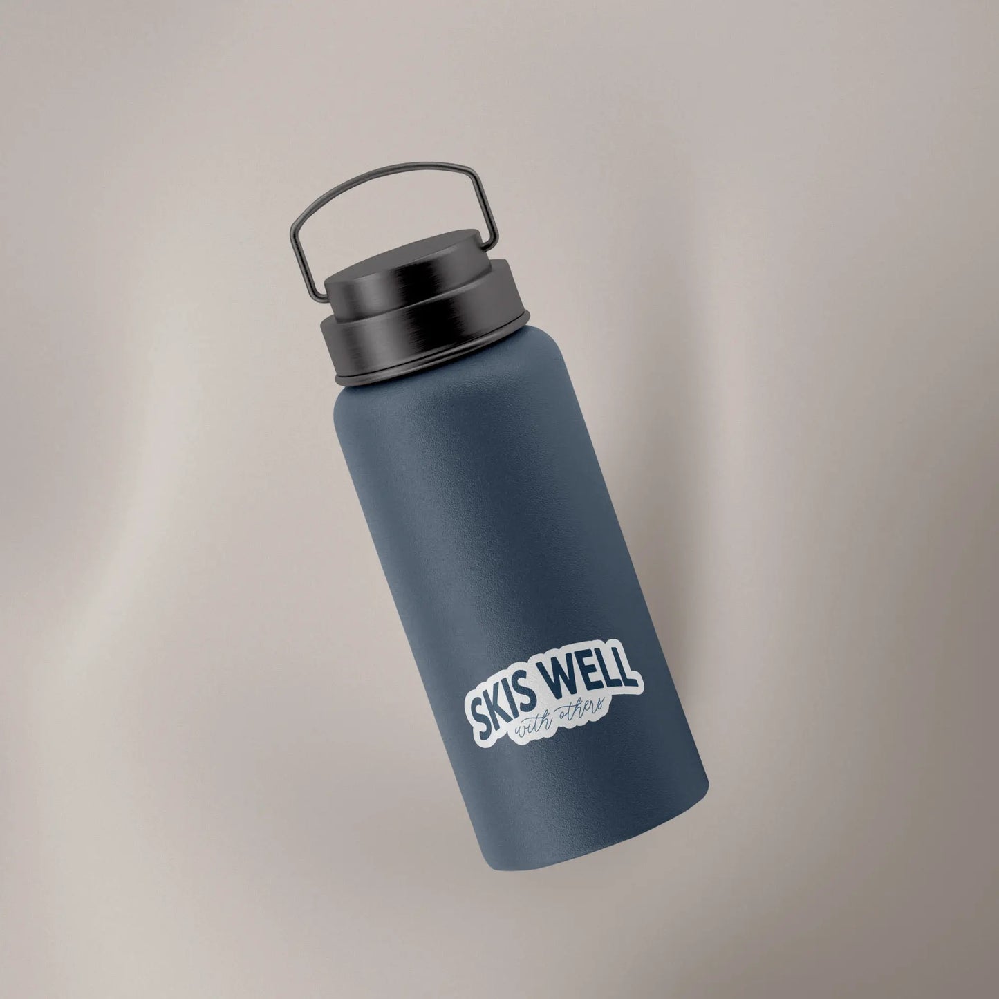 Skis Well With Others (Decal) - clothing by TeeHivey.com (Image 2)