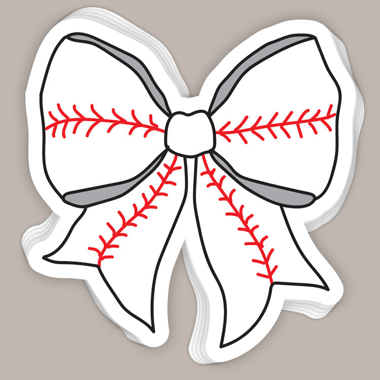 Baseball Bow Decal - clothing by TeeHivey.com (Image 1)