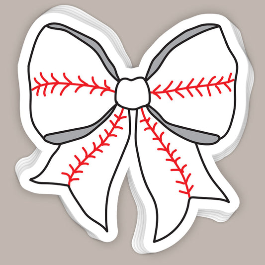 Baseball Bow Decal - clothing by TeeHivey.com (Image 1)
