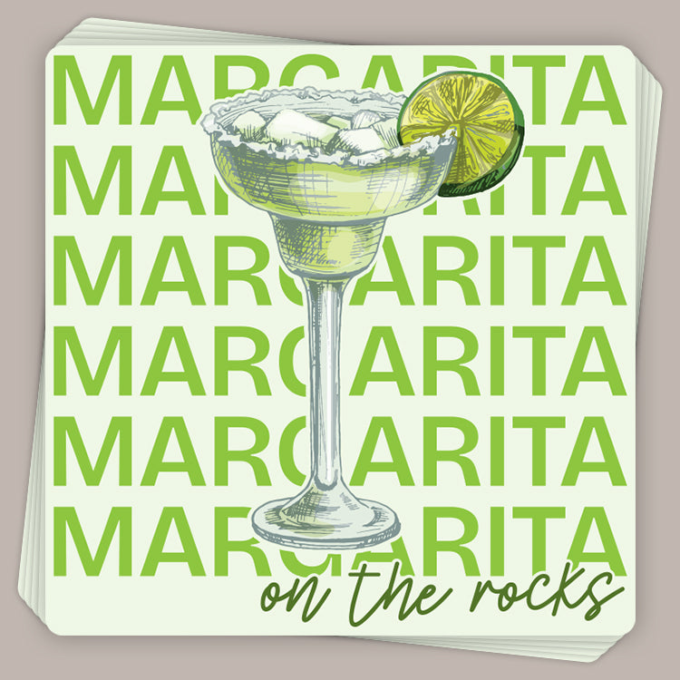 Margarita On The Rocks (Decal) - clothing by TeeHivey.com (Image 1)
