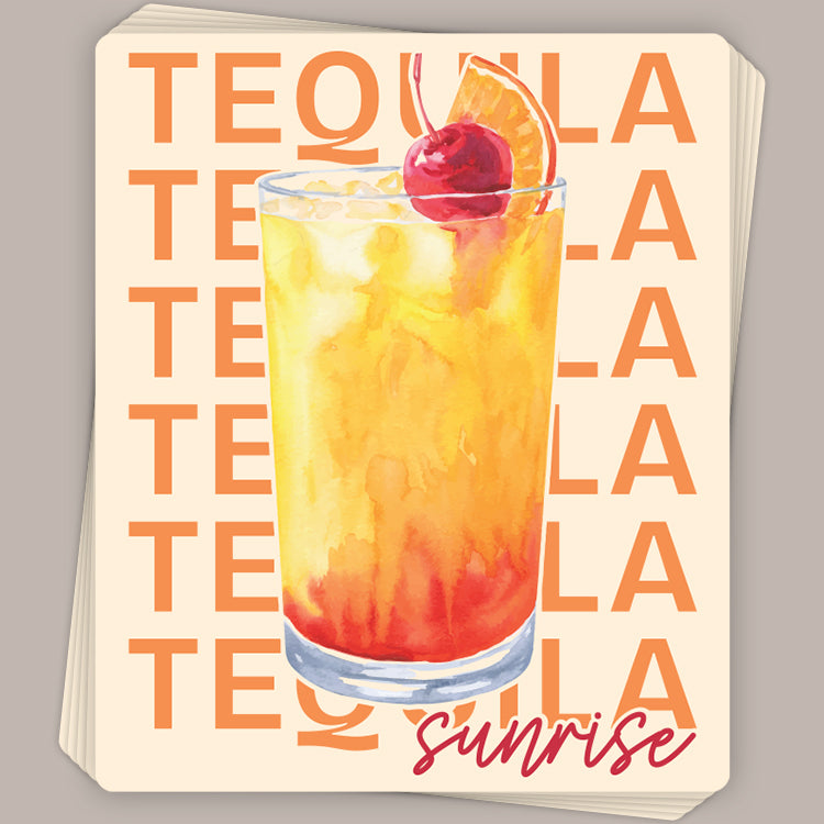 Tequila Sunrise (Decal) - clothing by TeeHivey.com (Image 1)