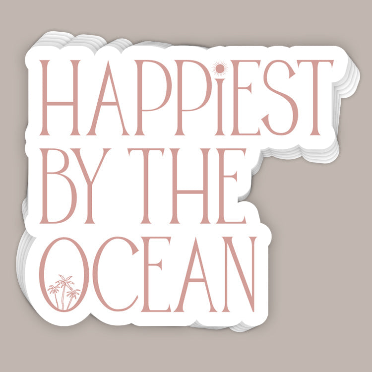 Happiest By The Ocean (Decal) - clothing by TeeHivey.com (Image 1)