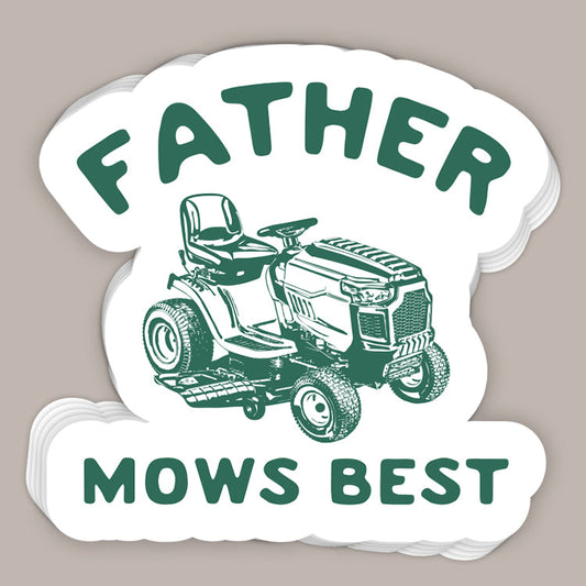 Father Mows Best (Decal) - clothing by TeeHivey.com (Image 1)