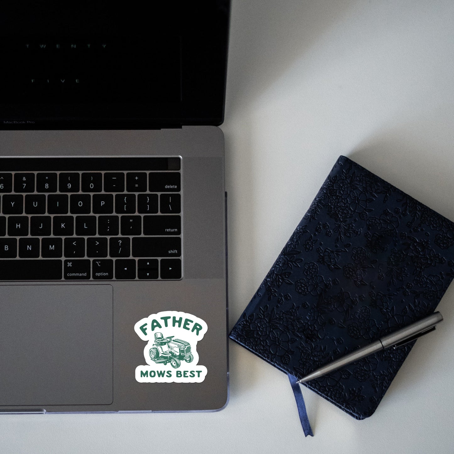 Father Mows Best (Decal) - clothing by TeeHivey.com (Image 2)
